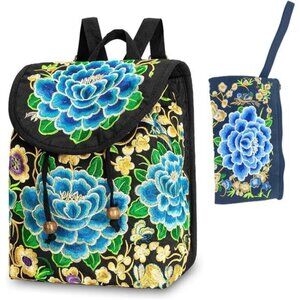 Vintage Embroidered Women Backpacks BohoBackpack Purse Ethnic Travel ShoulderBag